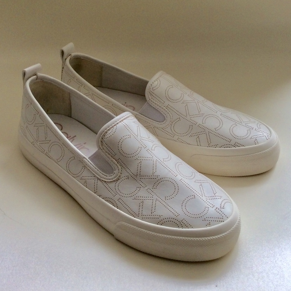 Calvin Klein Valette White Slip-On Sneakers